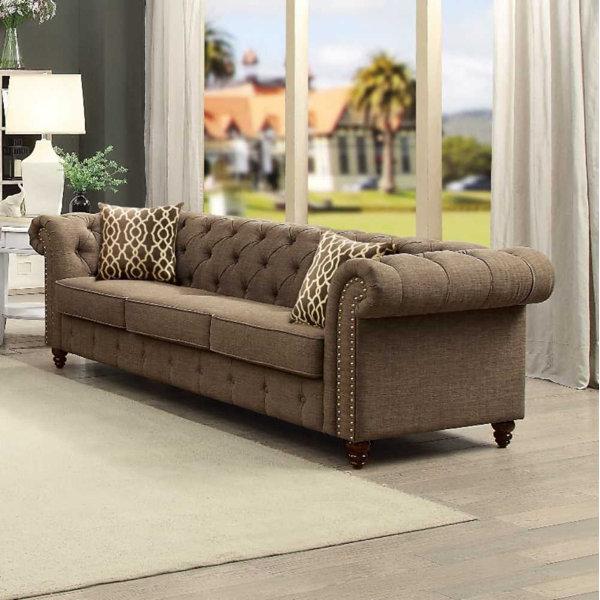 Everly Quinn Gerson 89.5'' Upholstered Sofa Wayfair